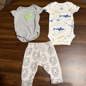 Baby boy onesie and pants bundle